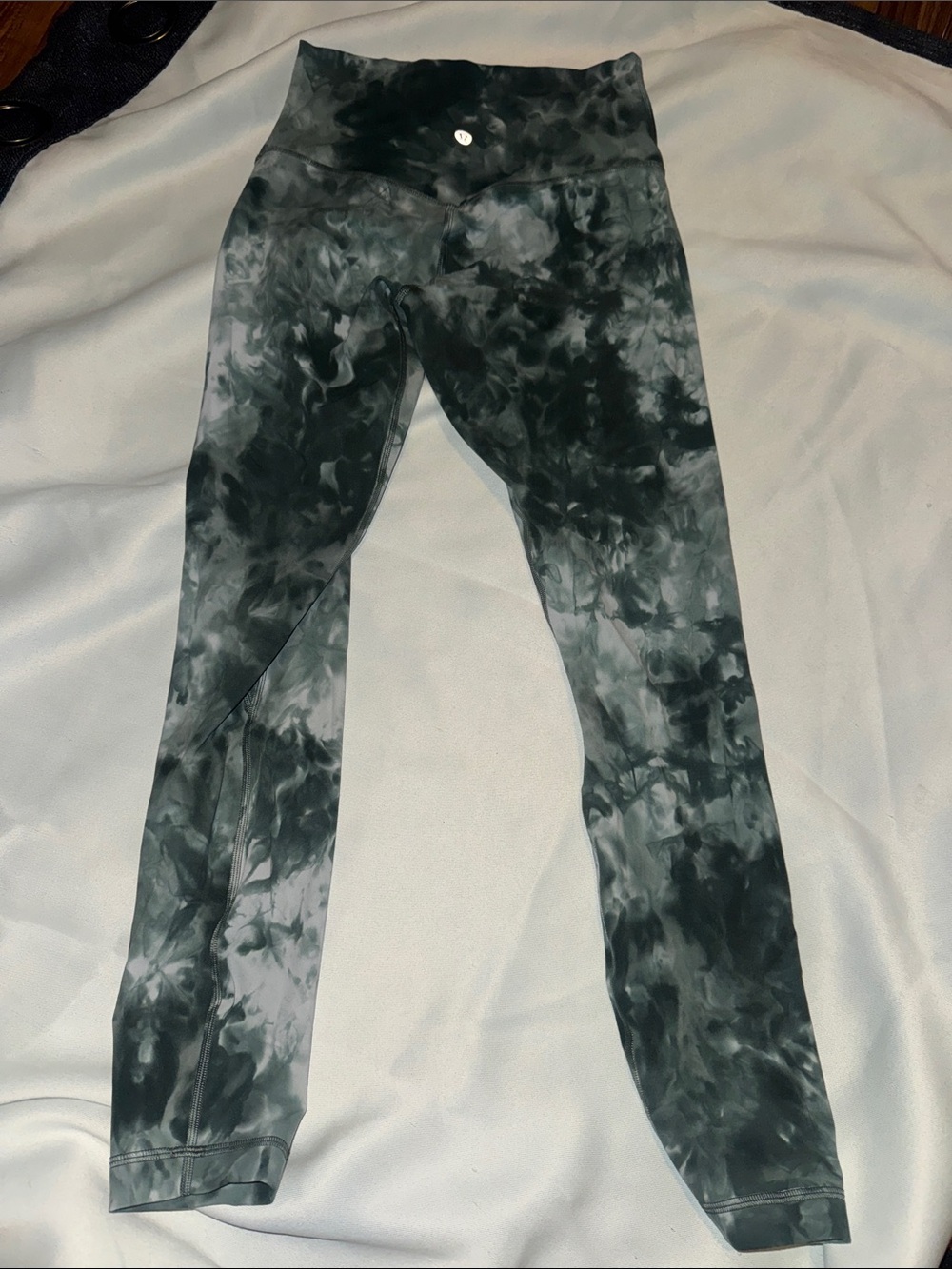 lululemon athletica Black & Gray Tie-Dye High-Rise Leggings